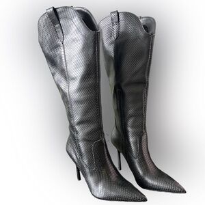 NWT ALDO Snake Embossed Knee High Boots Sz 9